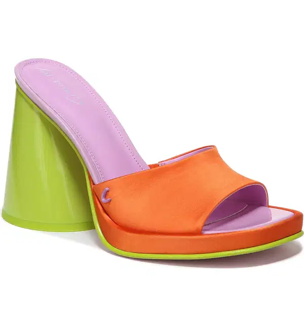 Neon Colored Mule Sandals - Shoes