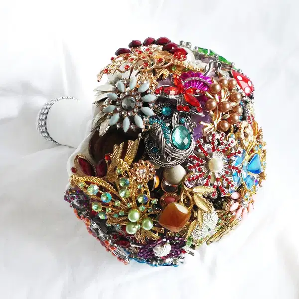 Multicolor Jeweled Brooch Bouquet - Ramos