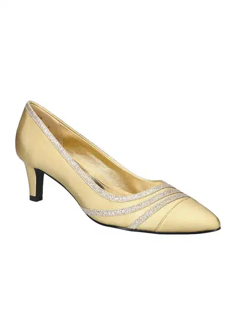 Easy Street Champagne Nobel Pump - Shoes
