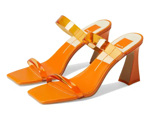 Dolce Vita Orange Sandal Mules - Shoes
