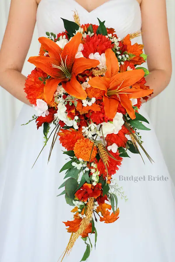 Orange Blossom Cascading Bouquet - Ramos