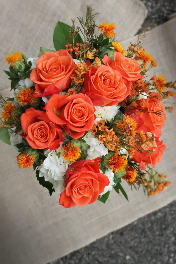 Orange Crush Roses Bouquet - Ramos