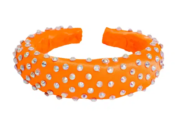 Orange Padded Diamante Headband - Headpieces