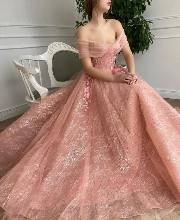 Blush Pink Mis Quince Gown - Dresses