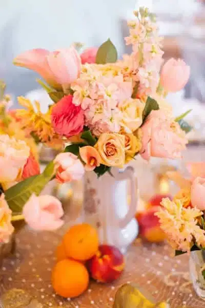 Peach Pink and Orange Florals - Ramos