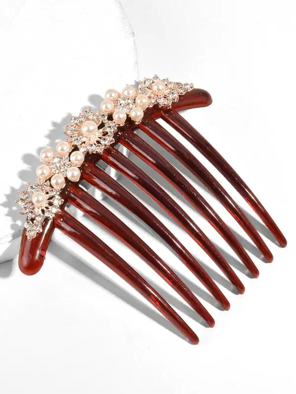 Pearl Decor Haircomb - Headpieces