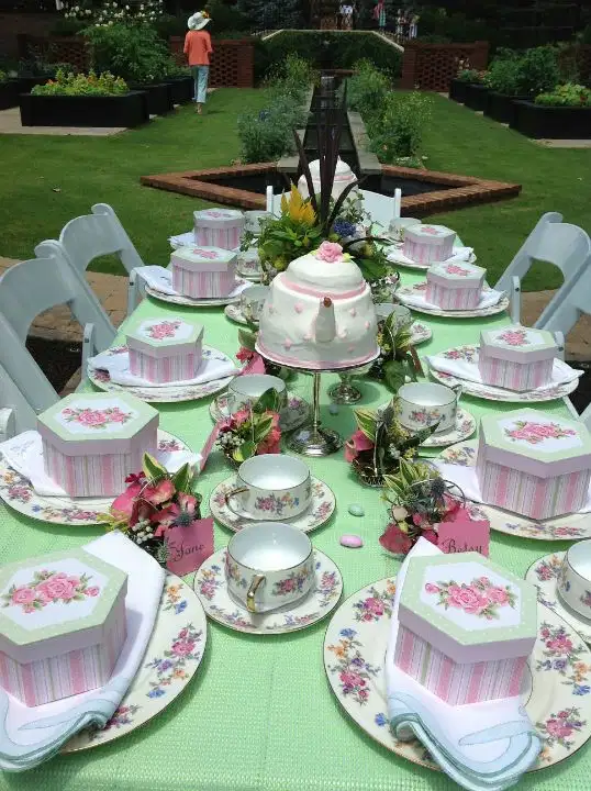 Pink & Green Garden Tea Party - Party Vibes