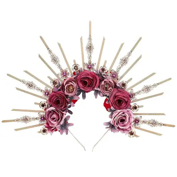 Pink and Red Flower Halo Crown - Headpieces
