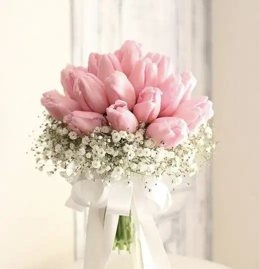 Pink Tulip Bouquet - Quinceañera Ramos