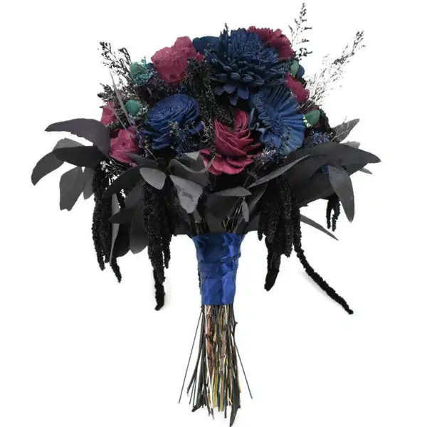 Plum and Navy Flower Bouquet - Ramos