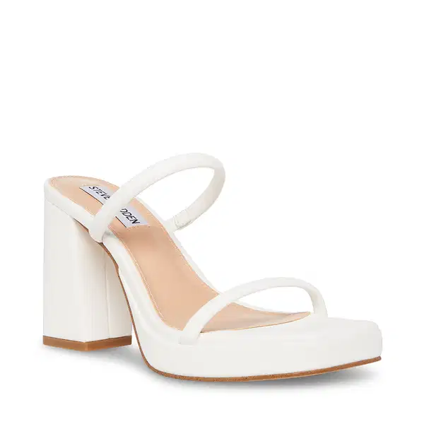Polly White Platform Sandal - Shoes