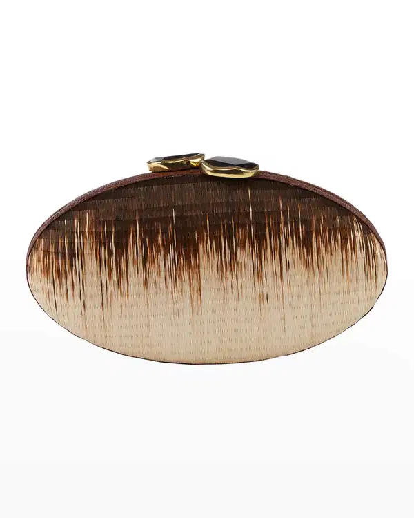 Porteno Ombre Straw Hard Clutch - Quinceañera Purses