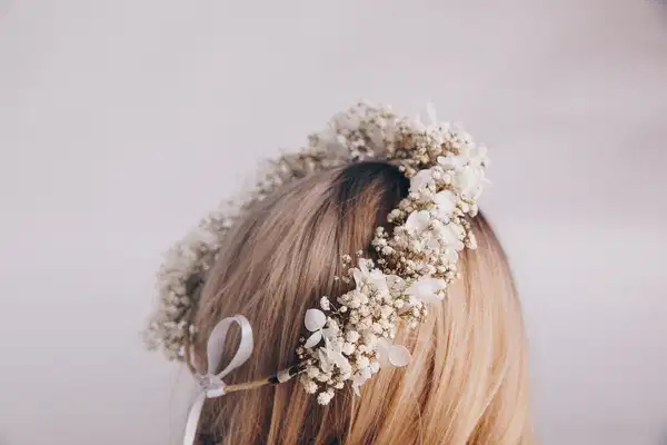 White Hydrangea Boho Floral Crown - Headpieces