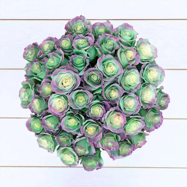 Aquamarine Blue and Green Ranunculus Bouquet - Ramos