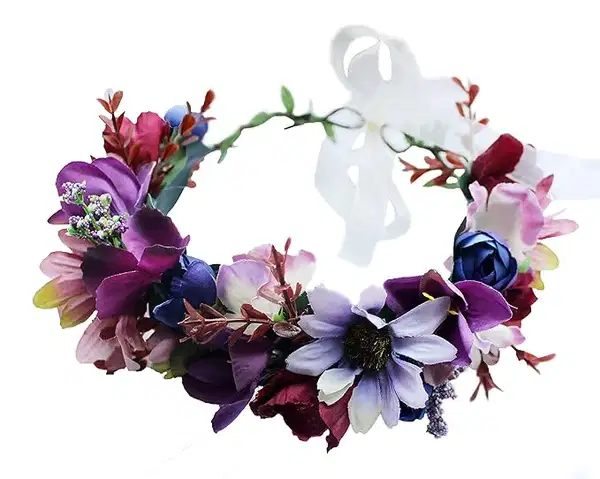Purple Flower Wreath - Headpieces