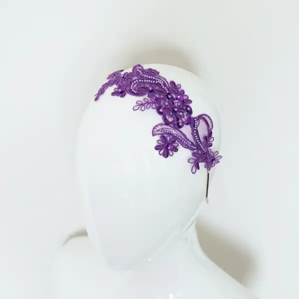 Purple Lace Headband - Headpieces