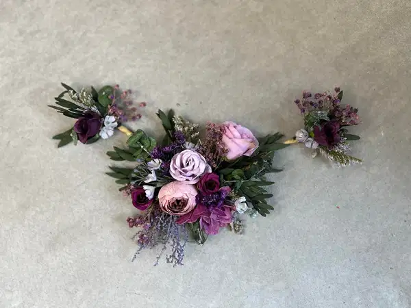 Purple Shapeable Floral Hair Vine - Headpieces