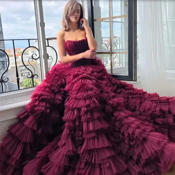 Ruby Ruffle Gown - Dresses