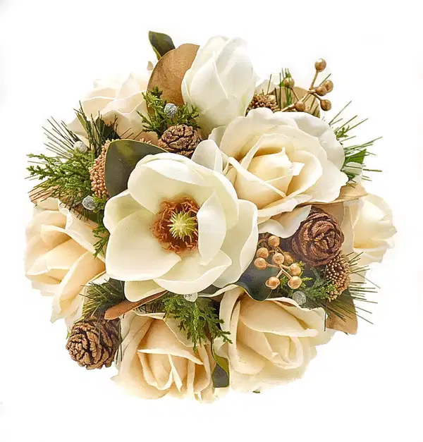 Ivory Rose Magnolia Bouquet - Ramos