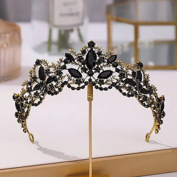 Black Swan Rhinestone Tiara - Headpieces