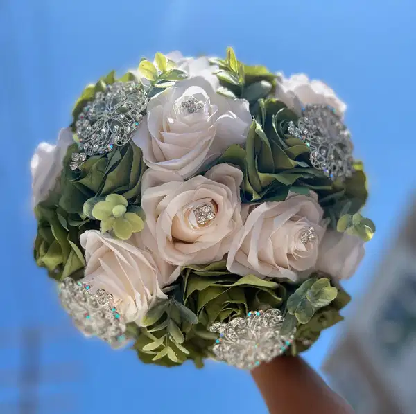 Sage Green and Ivory Bouquet - Ramos