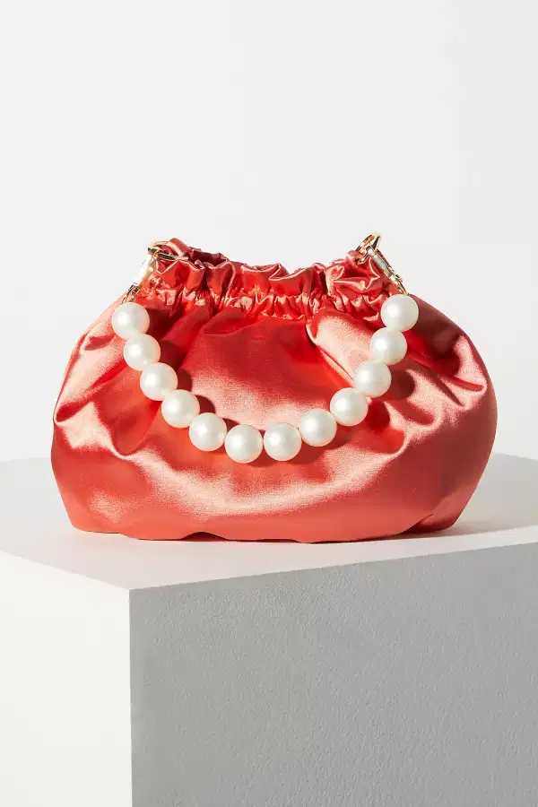 Pearl Chain Party Bucket Bag - Purses