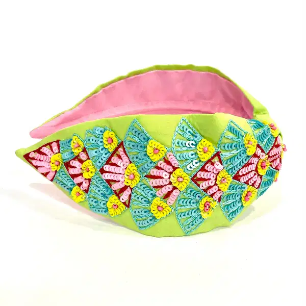 Whimsical Pastel Colored Turban Headband - Headpieces