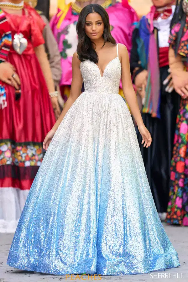 Sherri Hill Ombre Sequin Dress - Dresses