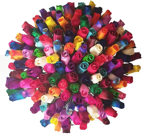 Wooden Rose Bud Single Stem Florals - Ramos