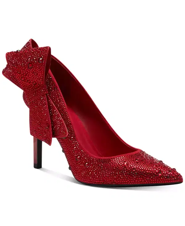 Silvee Shimmering Red Stiletto Heels - Shoes