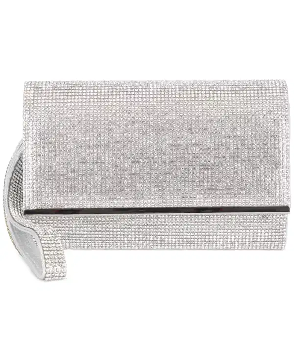 Silver Caitlin Clutch - Purses