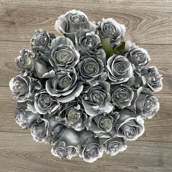 Silver Chrome Roses Bouquet - Ramos