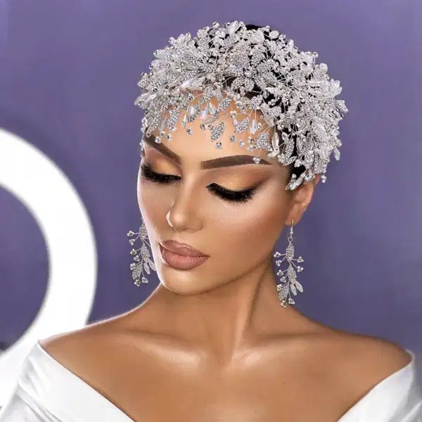 Silver Sparkling Rhinestone Headpiece - Headpieces