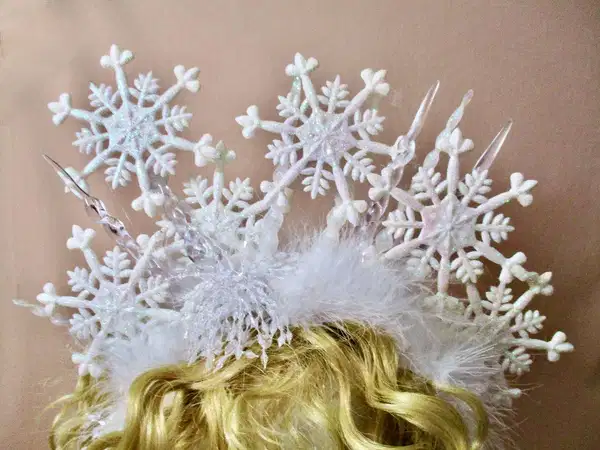 White Snowflake Winter Tiara - Headpieces