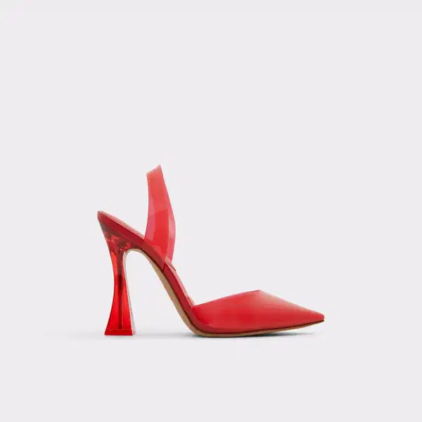 Solanti Pointed Toe Red Stiletto Pumps - Shoes