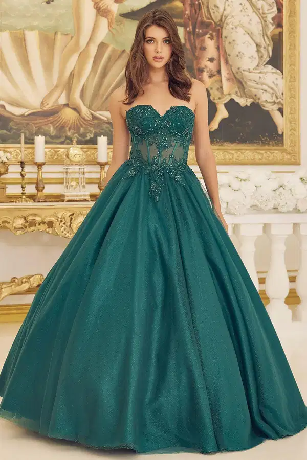 Strapeless Corset Ball Gown - Quinceañera Dresses
