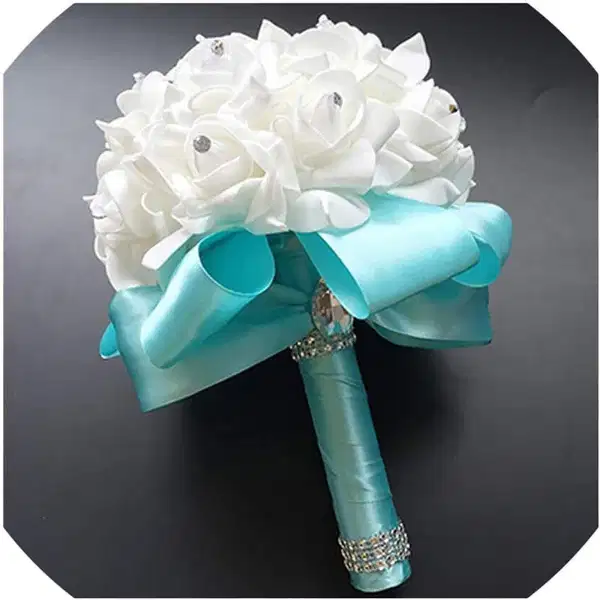 Blue Ivory Jeweled Bouquet - Ramos