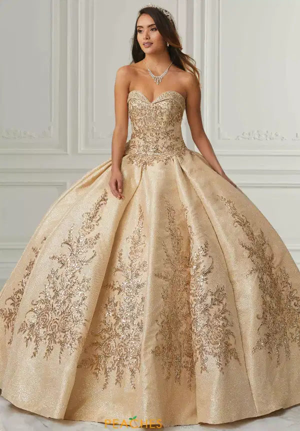 Pleated Skirt Strapless Quinceanera Gown - Dresses