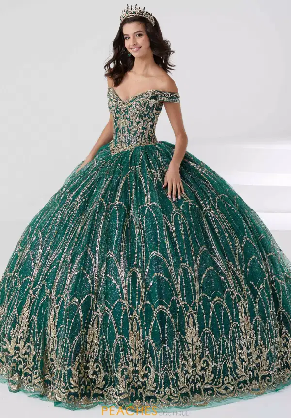 Tiffany Emerald Embroidered Gown - Dresses