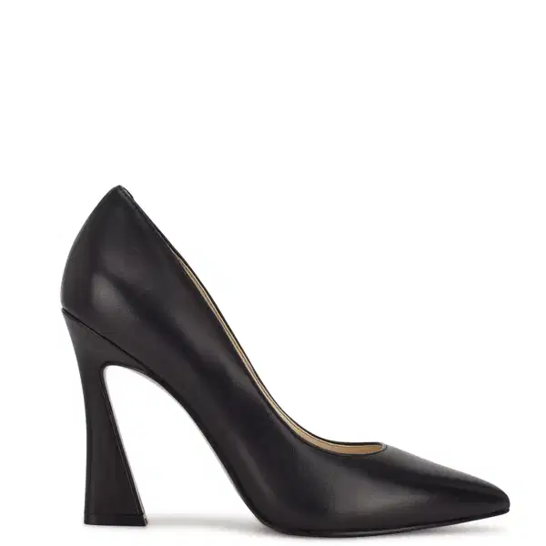 Classic Black Leather Pump - Shoes
