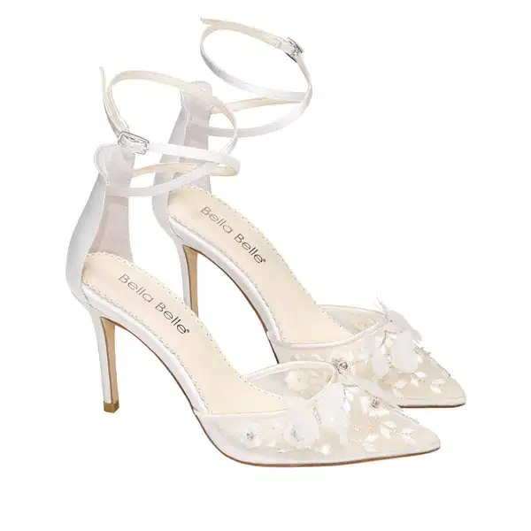 Ivory Butterfly Heels - Shoes