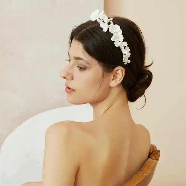 Dream Blossom Floral Pearl Crown - Headpieces