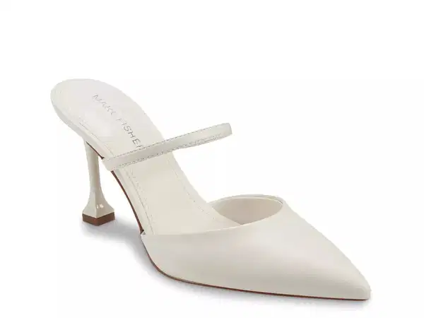 Marc Fisher White Heel Mules - Shoes