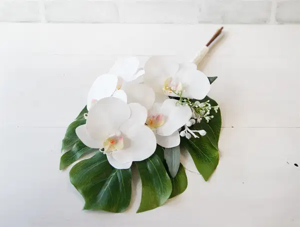 White Orchid Goddess Bouquet White - Quinceañera Ramos
