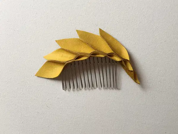 Yellow Petal Hair Comb - Headpieces