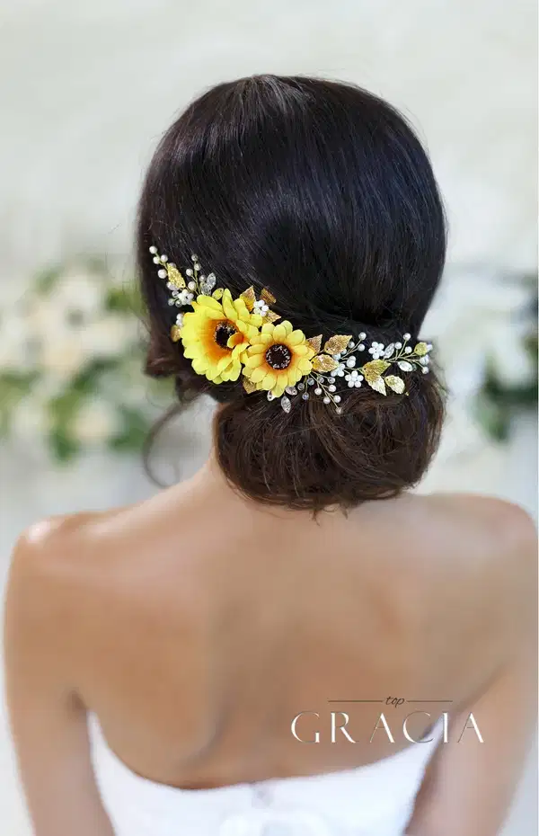 Yellow Sunflower Headpiece - Headpieces
