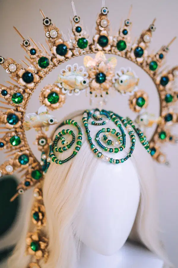 Green Pisces Green Party Crown - Headpieces