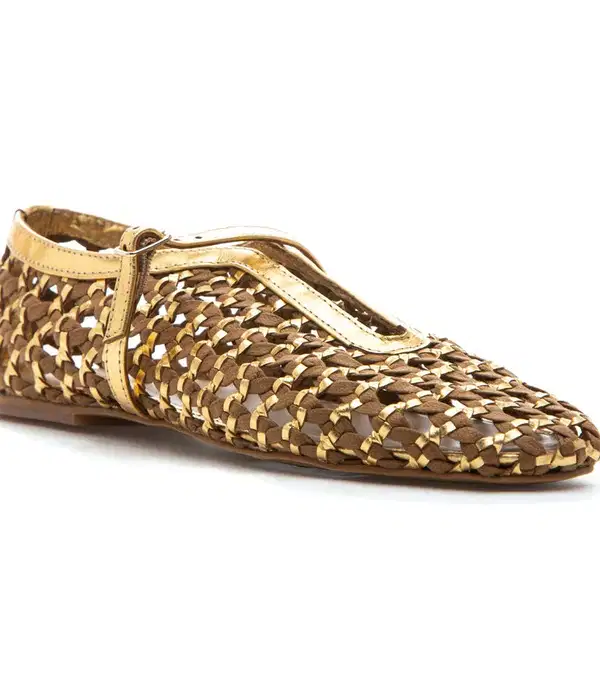 Izabel Mary Jane Bronze Flat - Shoes