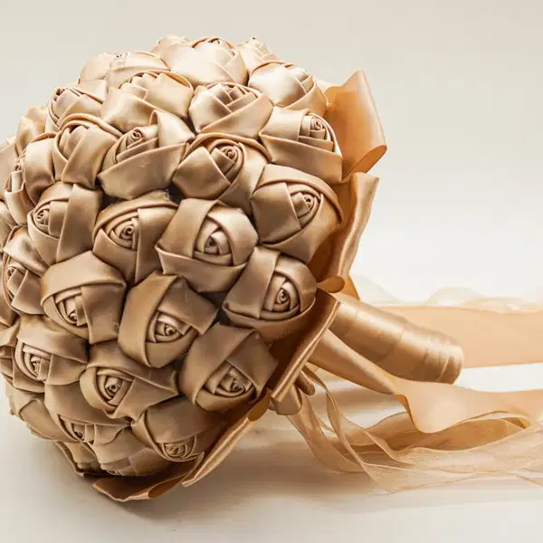 Bronze Rose Bud Satin Bouquet - Ramos
