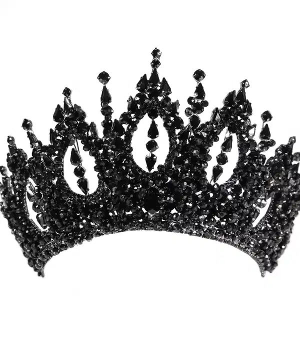 Black Quinceanera Angie Tiara - Headpieces